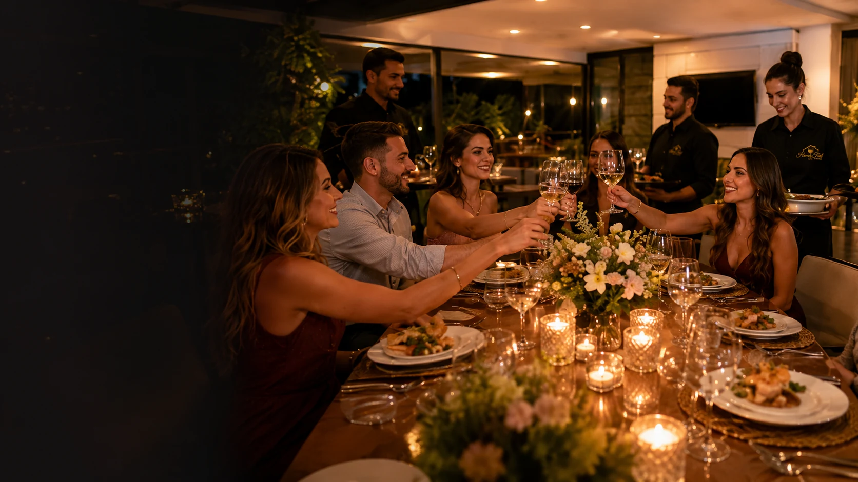 Aniversário adulto com buffet elegante em Belo Horizonte.