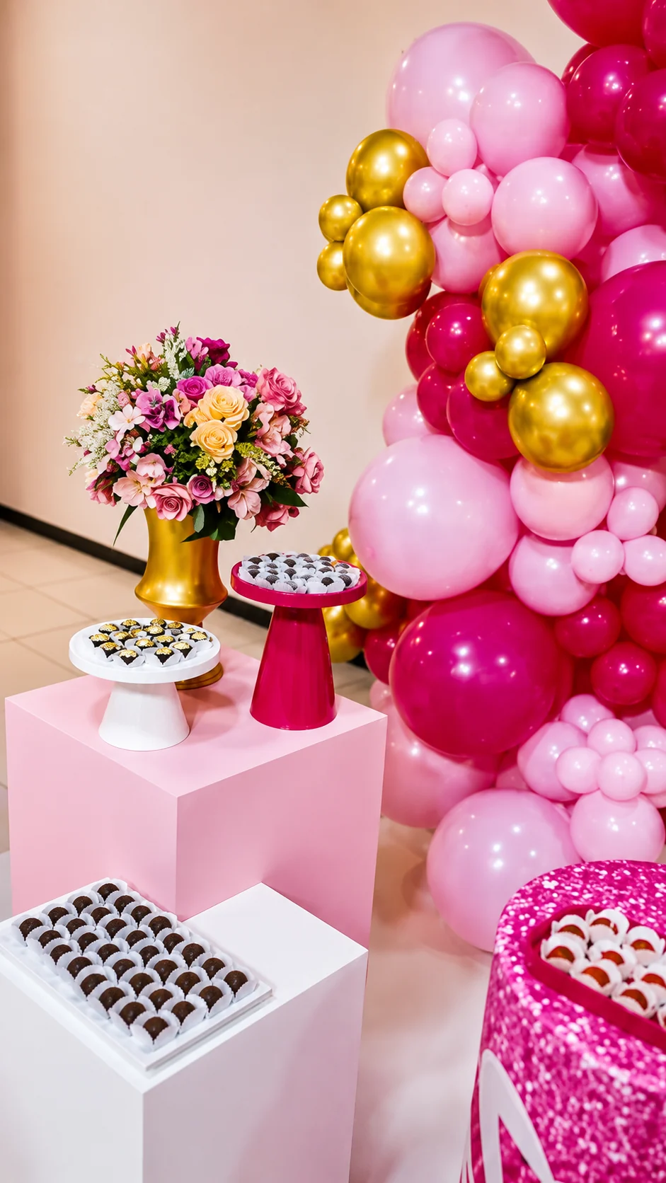 Vídeo de festa infantil rosa fashion em casa em Belo Horizonte.