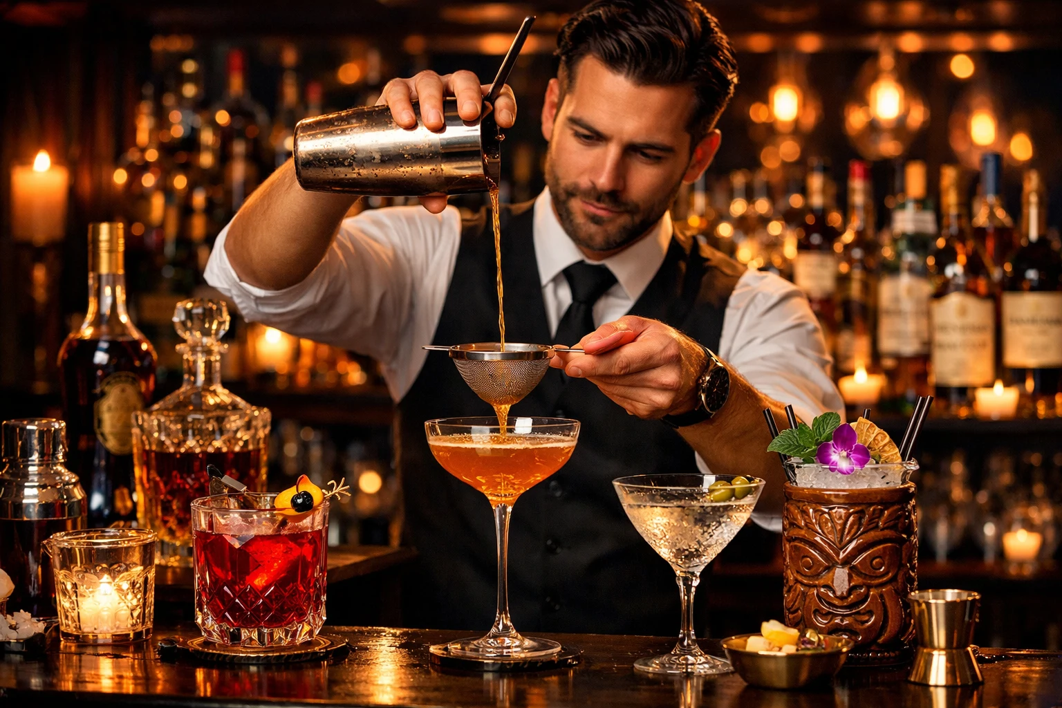 Coquetelaria para eventos: quando incluir drinks eleva a experiência da festa