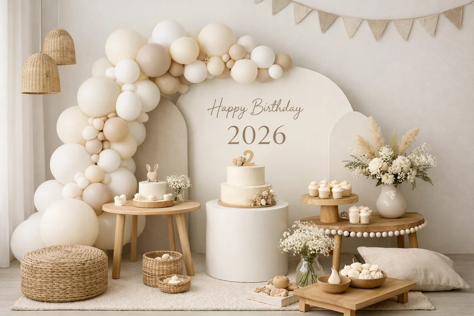 Festa infantil em casa: como usar decoração minimalista sem perder o encanto