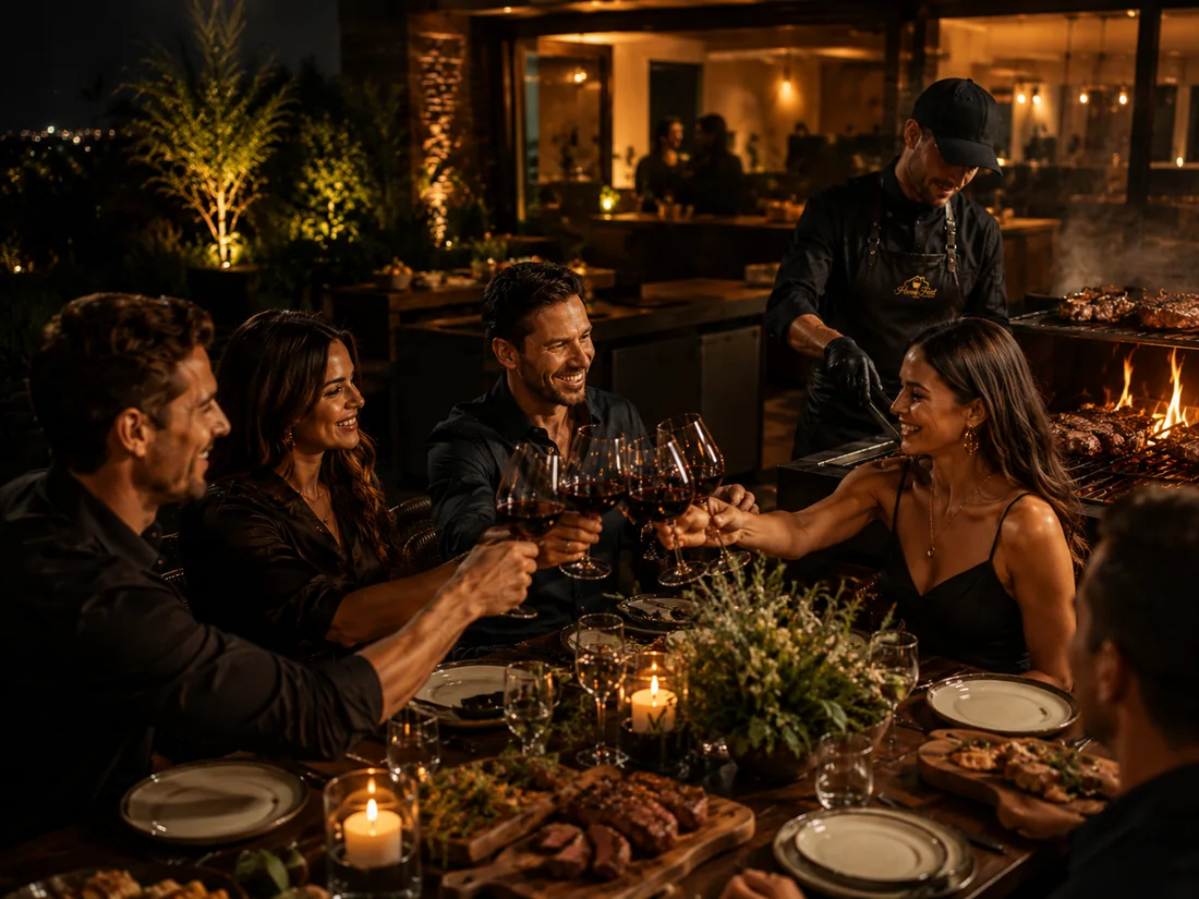 Confraternização corporativa com experiência Fire BBQ